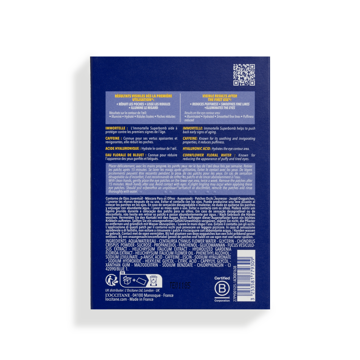 Immortelle Précieuse Youth Skincare Eye Patches